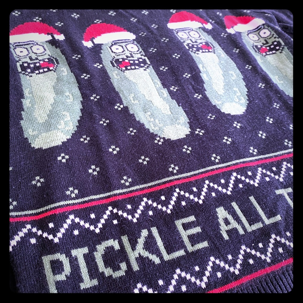 Pickle Rick Christmas Sweater